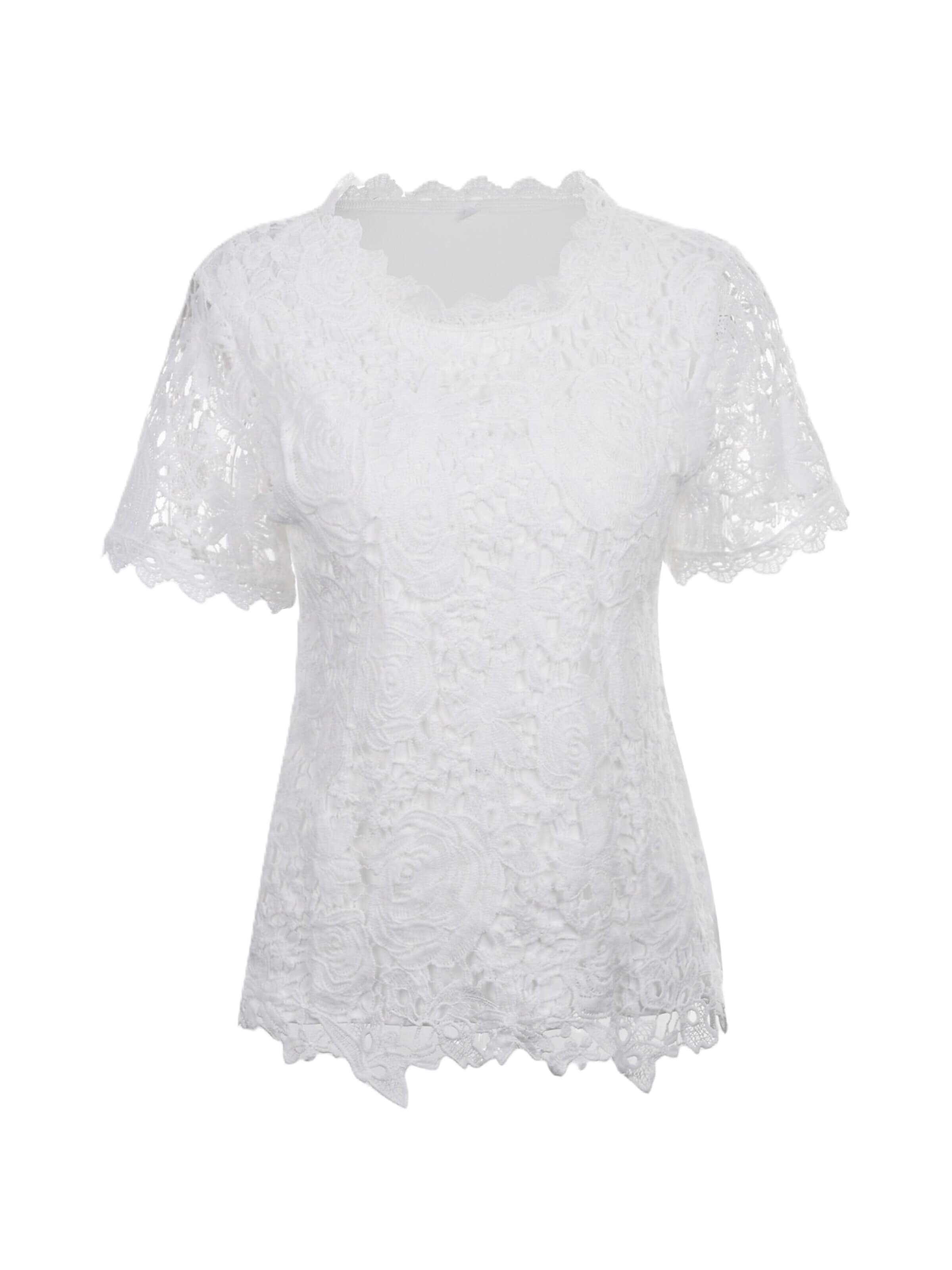 Top 'Women Shirt' di LapaPlus in bianco: frontale