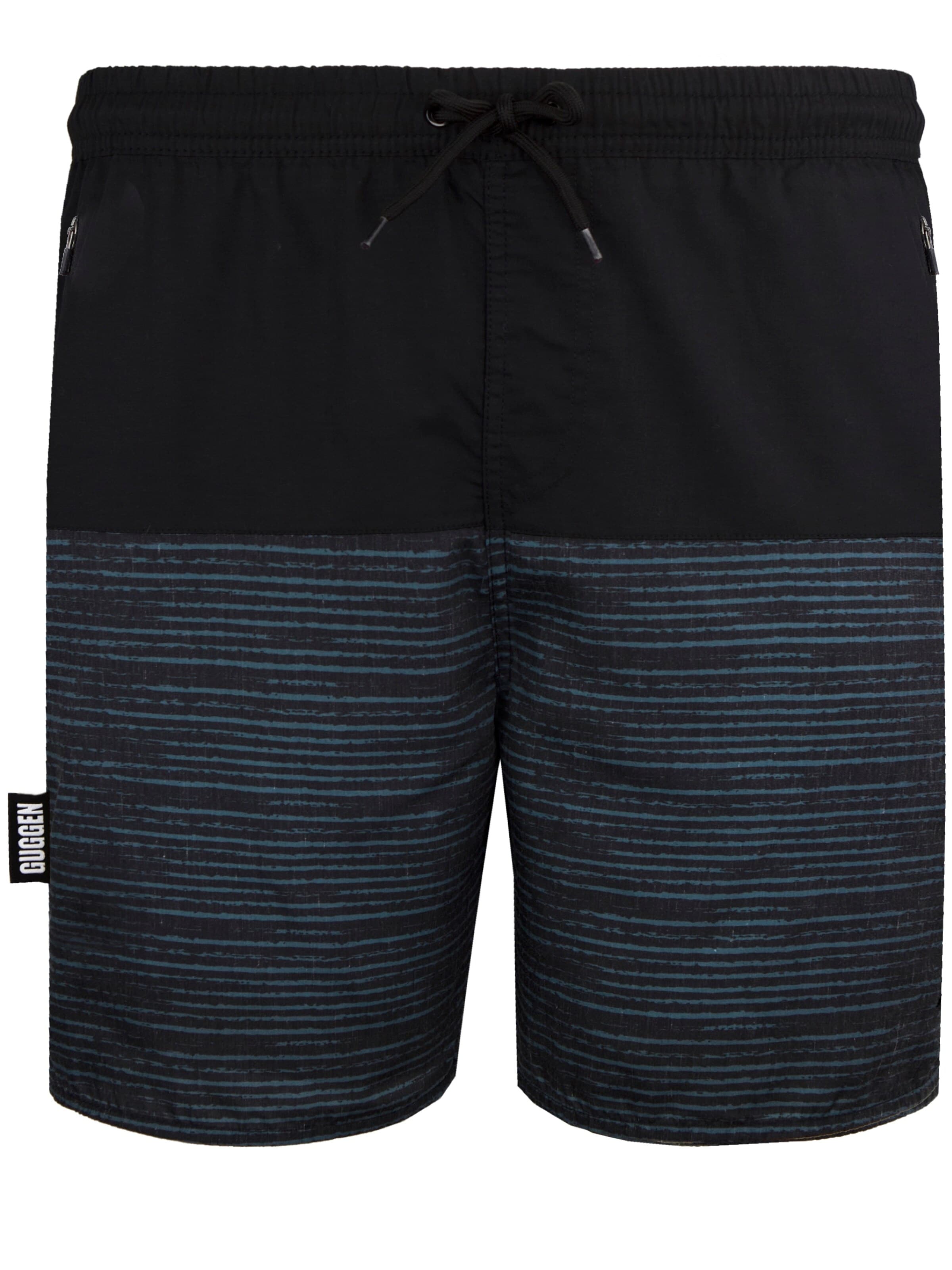 Guggen Mountain Badeshorts 'Badehose 1803-4'‌‌‌‌‌‌‌‌ in Schwarz: Vorderseite