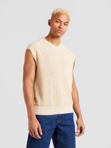 Calvin Klein - Camiseta sin mangas en beige: frente