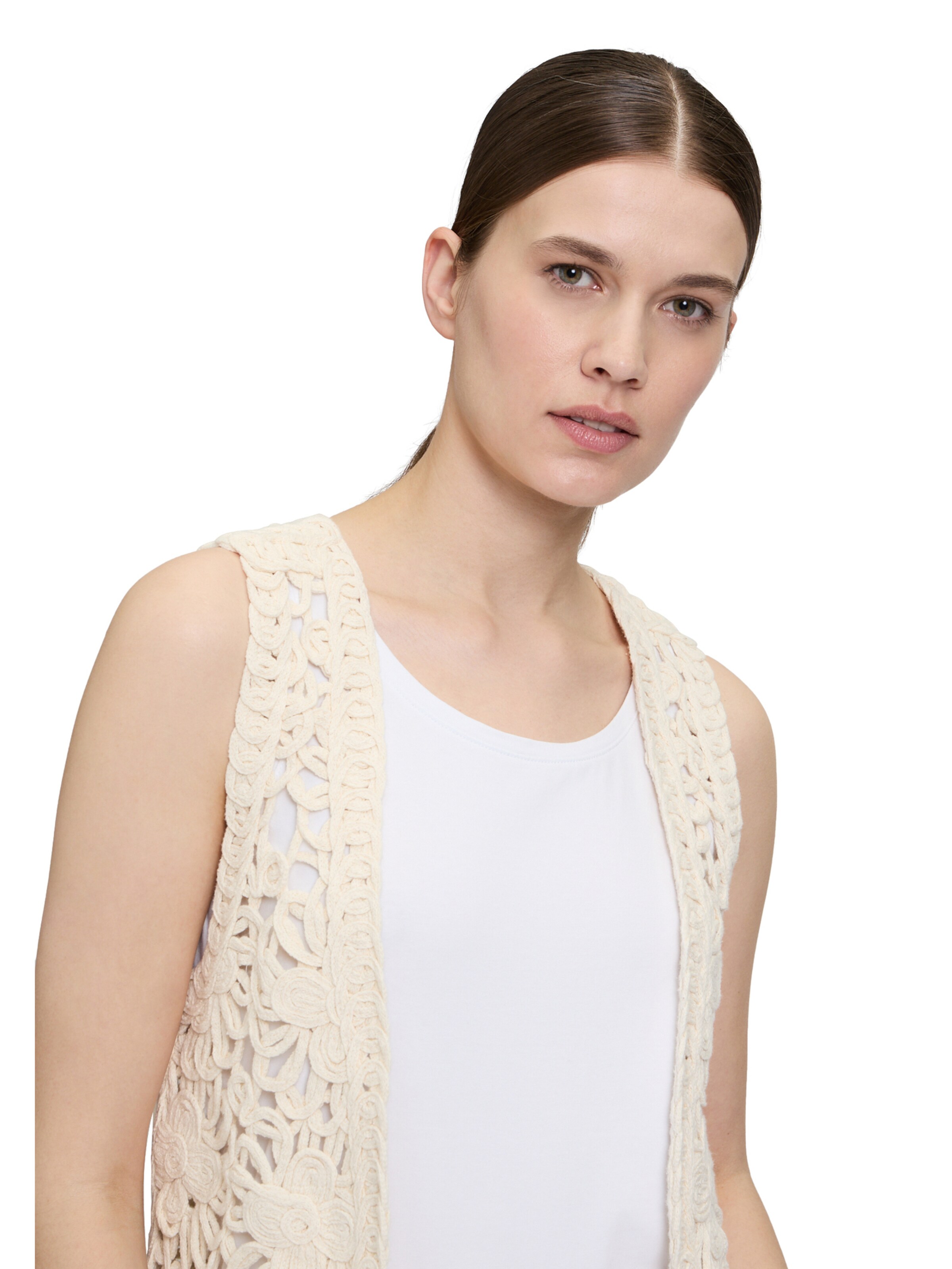 Cartoon Gebreid vest in Beige