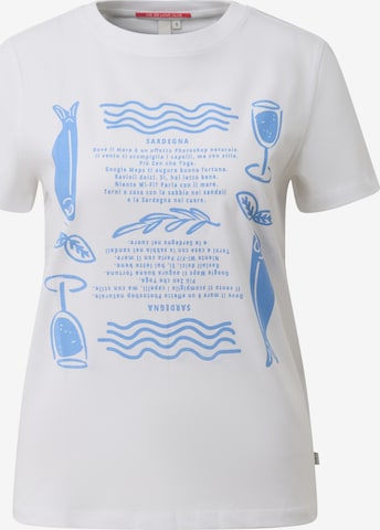 T-shirt QS en blanc : devant
