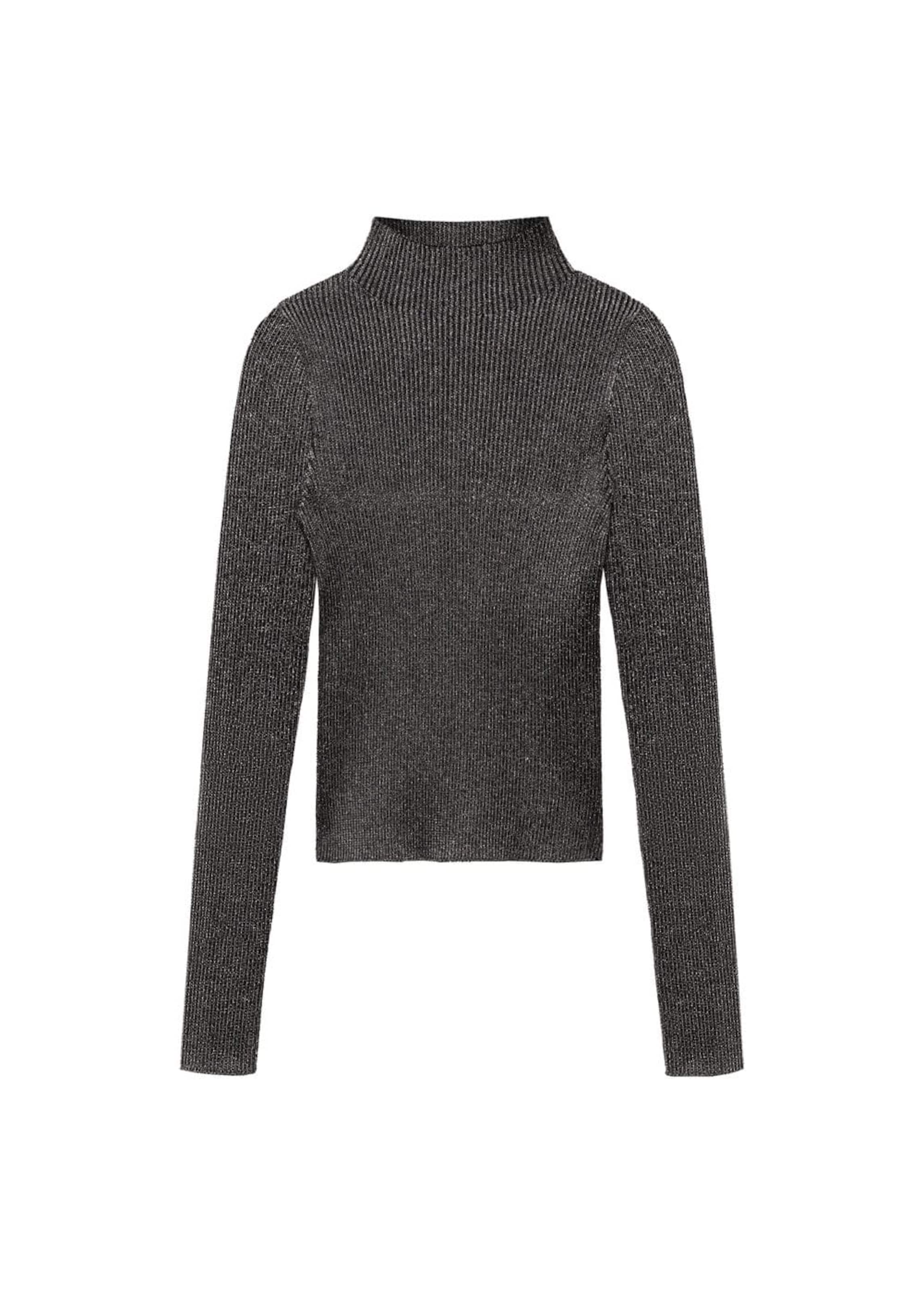 MANGO Pullover in schwarz / silber, Produktansicht