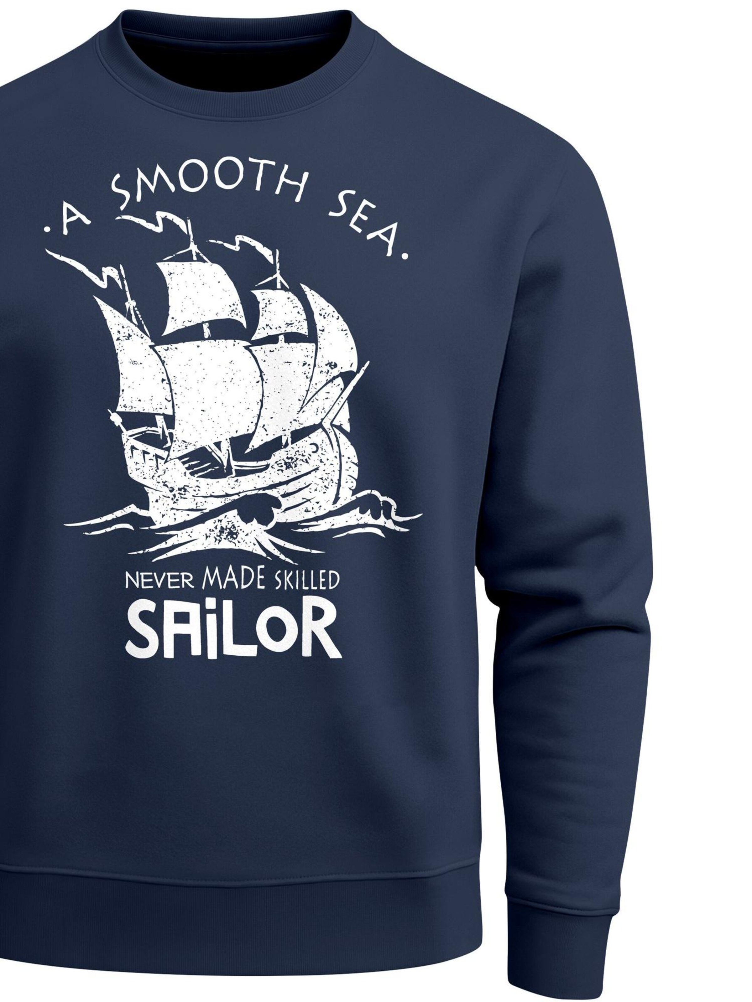 Neverless Sweatshirt 'Smooth Sea' in Blue