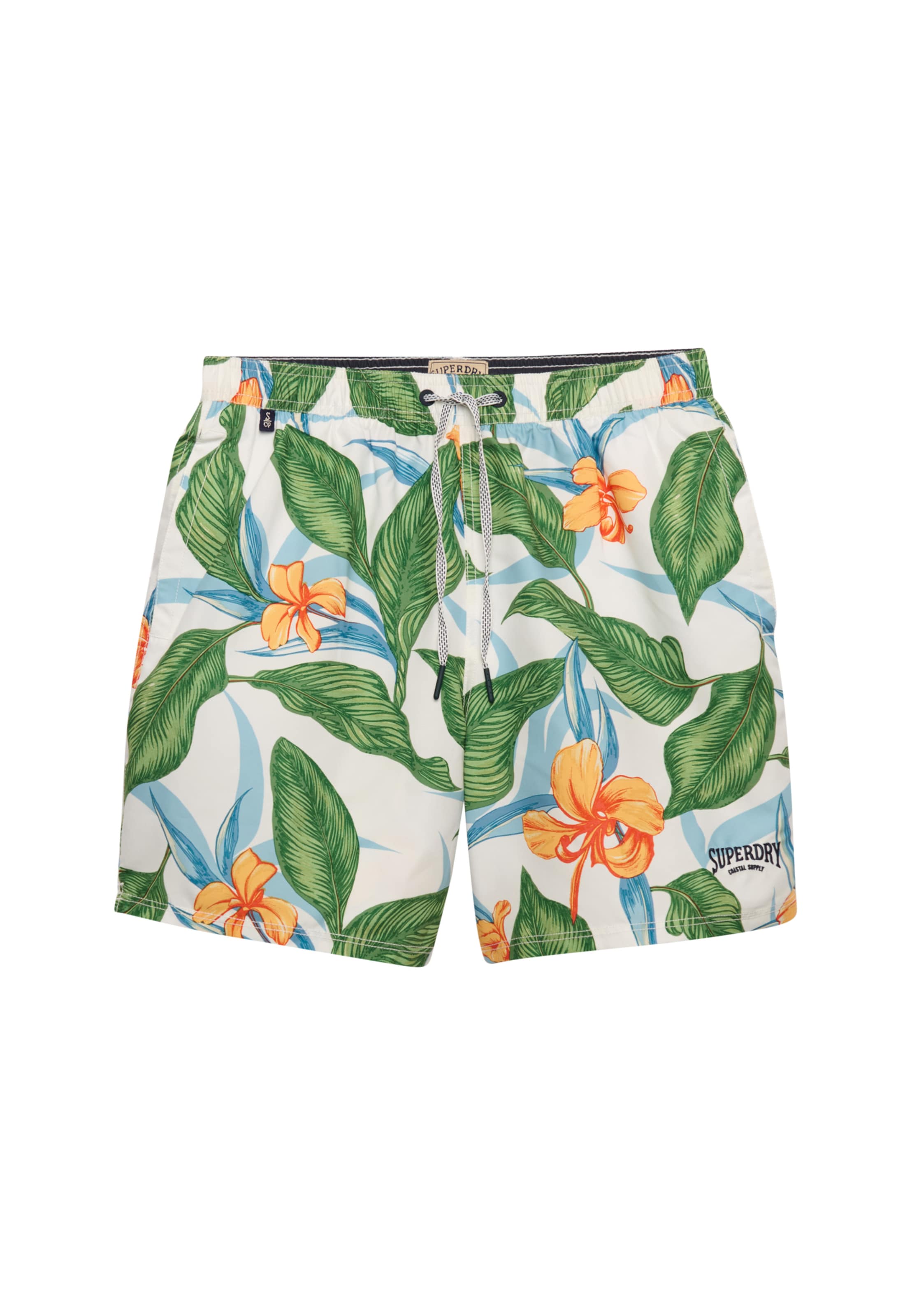 Shorts de bain Superdry & Co en blanc : devant