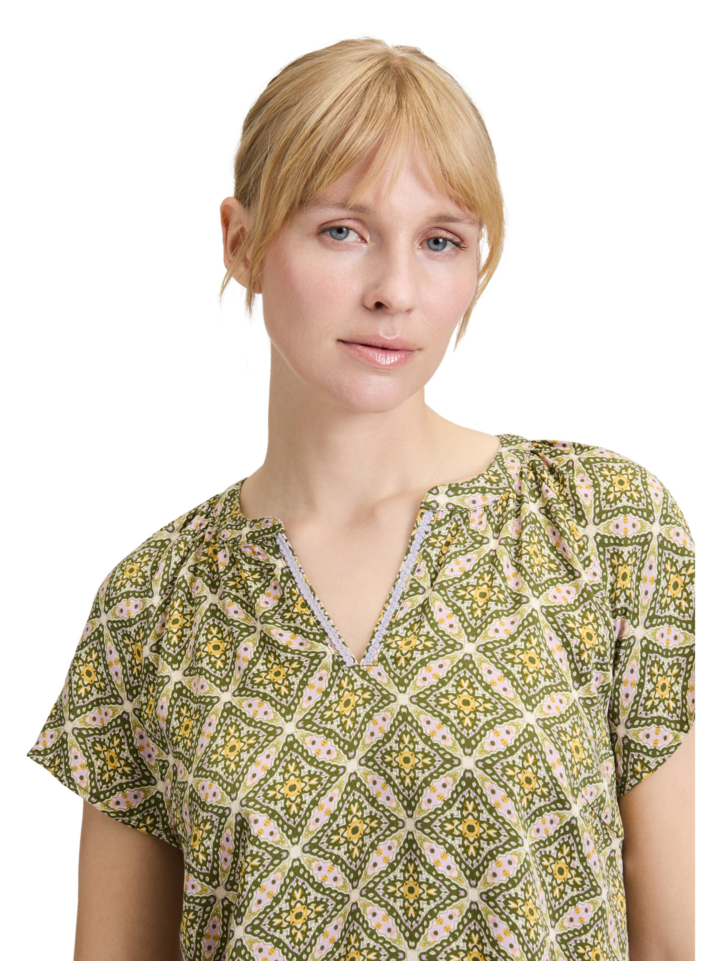 Cartoon Bluse in Grün