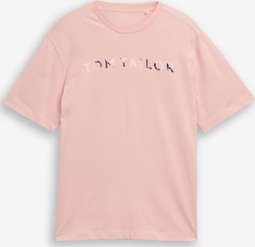 T-Shirt TOM TAILOR en rose : devant