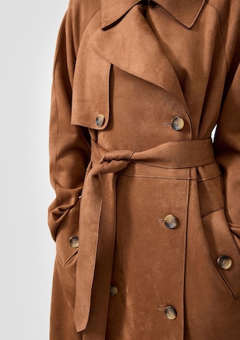 Manteau mi-saison QS en marron : devant