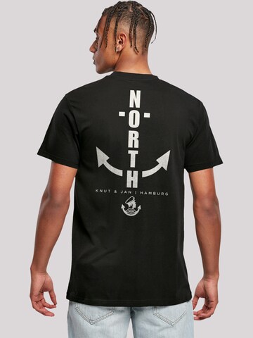 T-Shirt 'North Anchor' F4NT4STIC en noir : devant