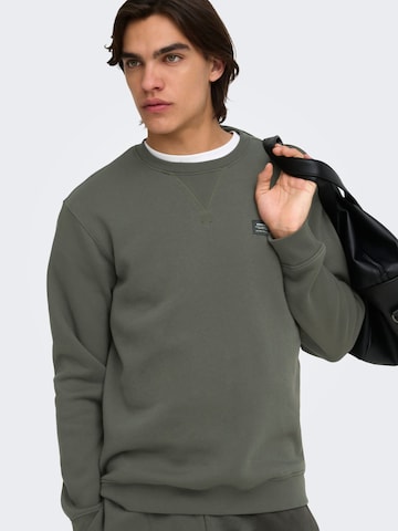 Only & Sons Sweatshirt 'ONSDawson' in Groen