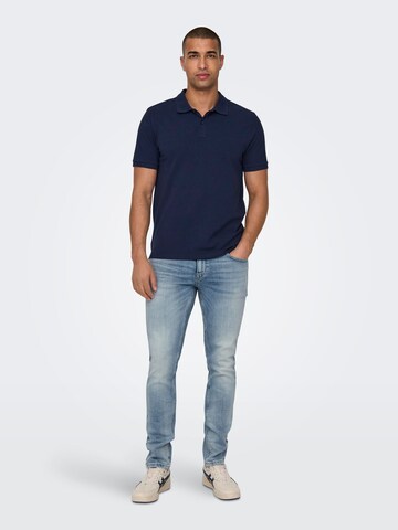 Coupe slim Jean 'Loom' Only & Sons en bleu