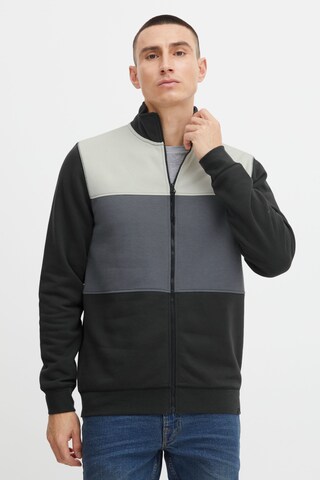 BLEND Sweatvest 'Block' in Zwart: voorkant