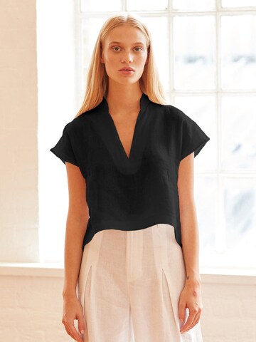 Aligne - Blusa 'Demi' en negro: frente