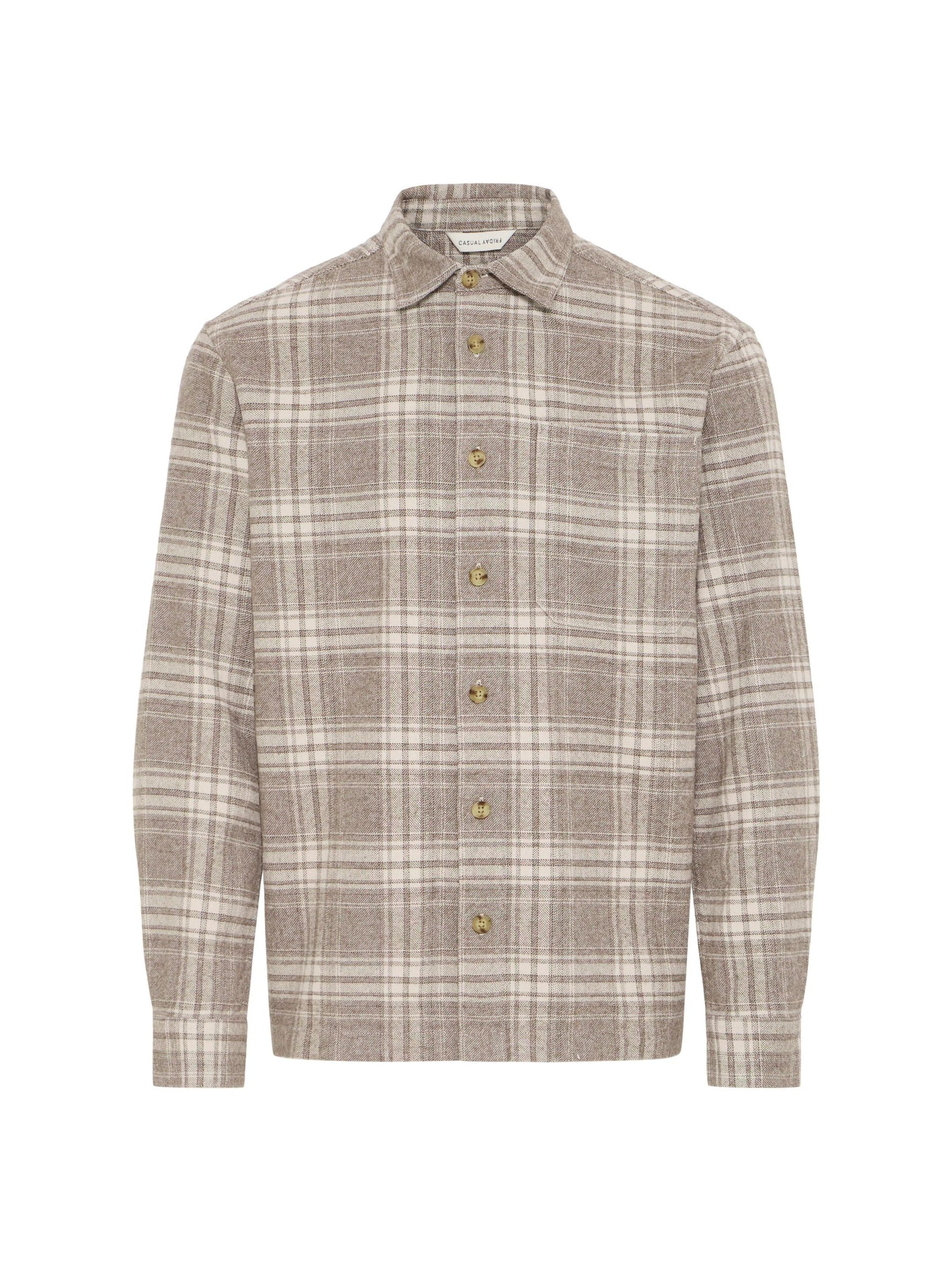 Casual Friday Overhemd ' CFLotus' in de kleur Bruin, Productweergave