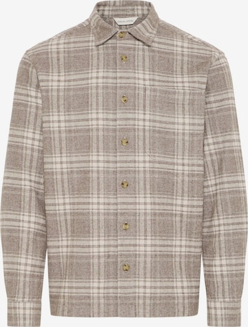 Casual Friday Regular Fit Langarmhemd ' CFLotus' in Braun: Vorderseite