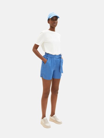 TOM TAILOR DENIM Loose fit Pleat-Front Pants in Blue