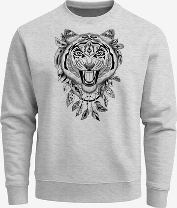 Neverless Sweatshirt 'Tiger' in Grau: Vorderseite