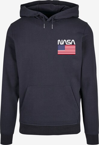 Merchcode Sweatshirt 'NASA - Stars And Stripes' in Blauw: voorkant