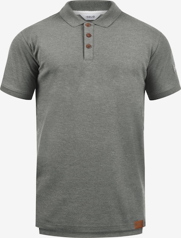 !Solid Poloshirt in Grau: front