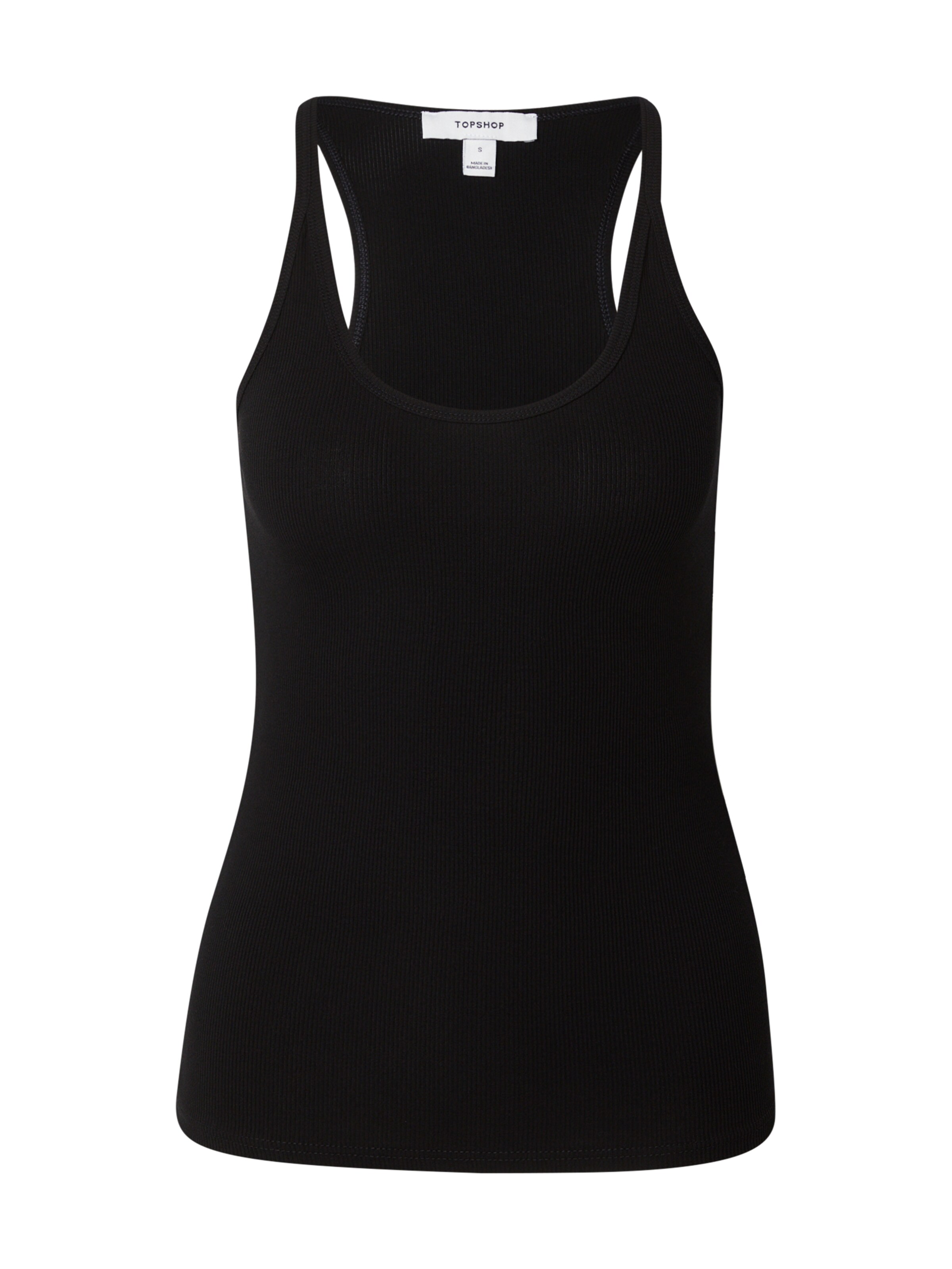 TOPSHOP Topp 'HENRI', värv must: eest vaates