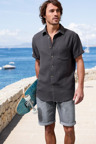 BEACH TIME Regular Fit Hemd in Grau