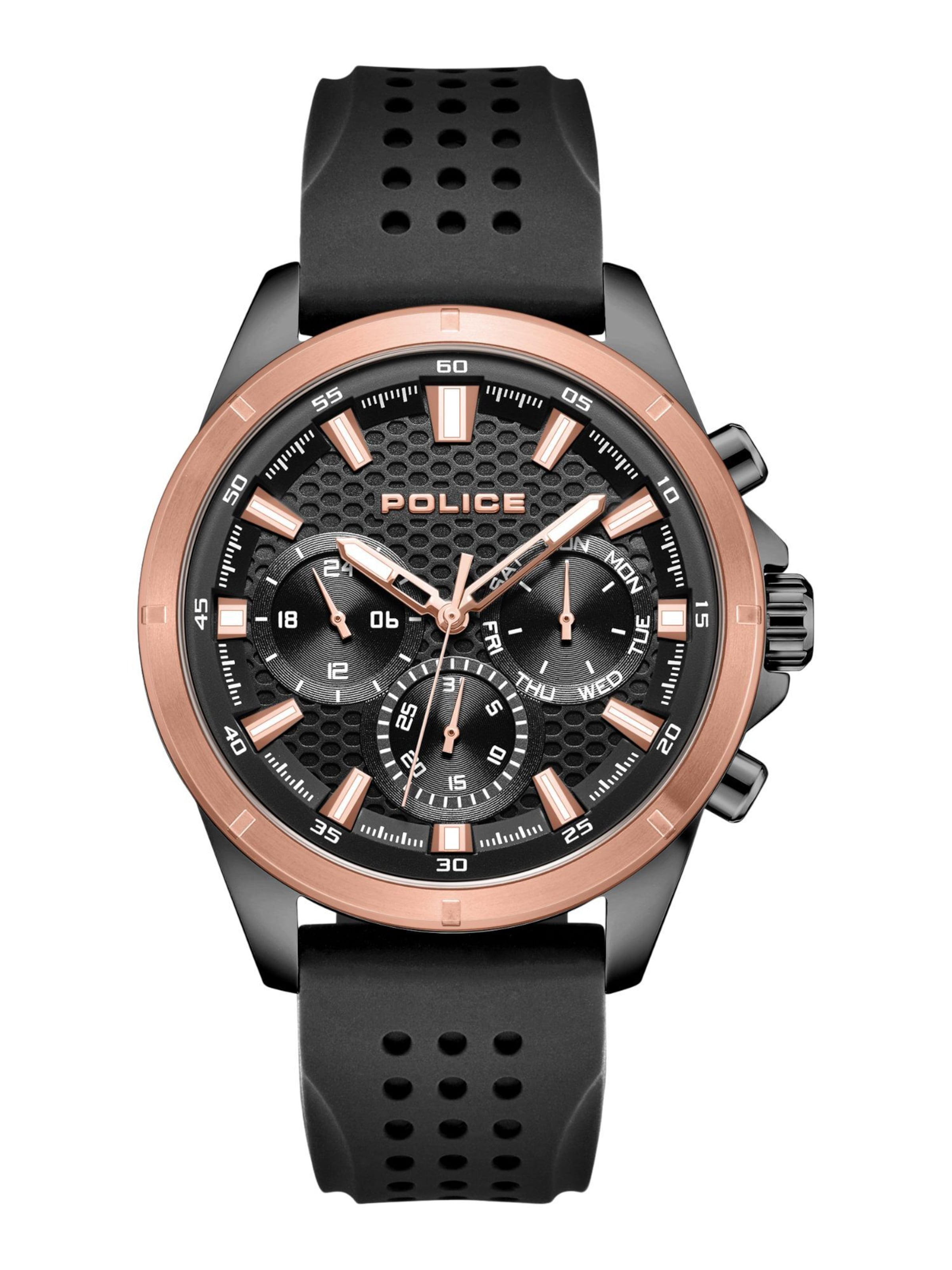 POLICE Analog Watch 'Motion' in Black: front