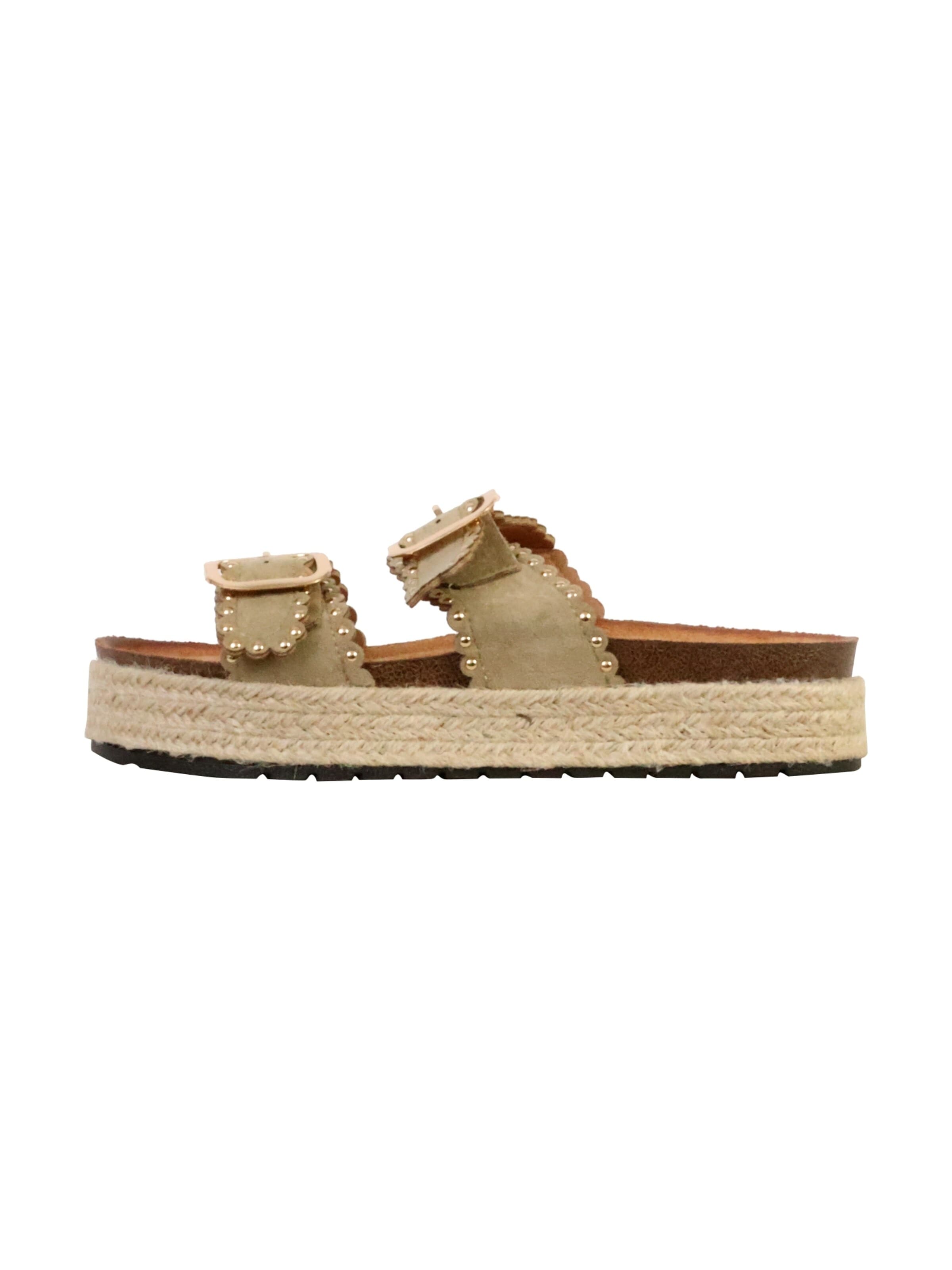 Sandales 'Joalice-Sandalen zum Hineinschlüpfen' Super Mode en vert : devant