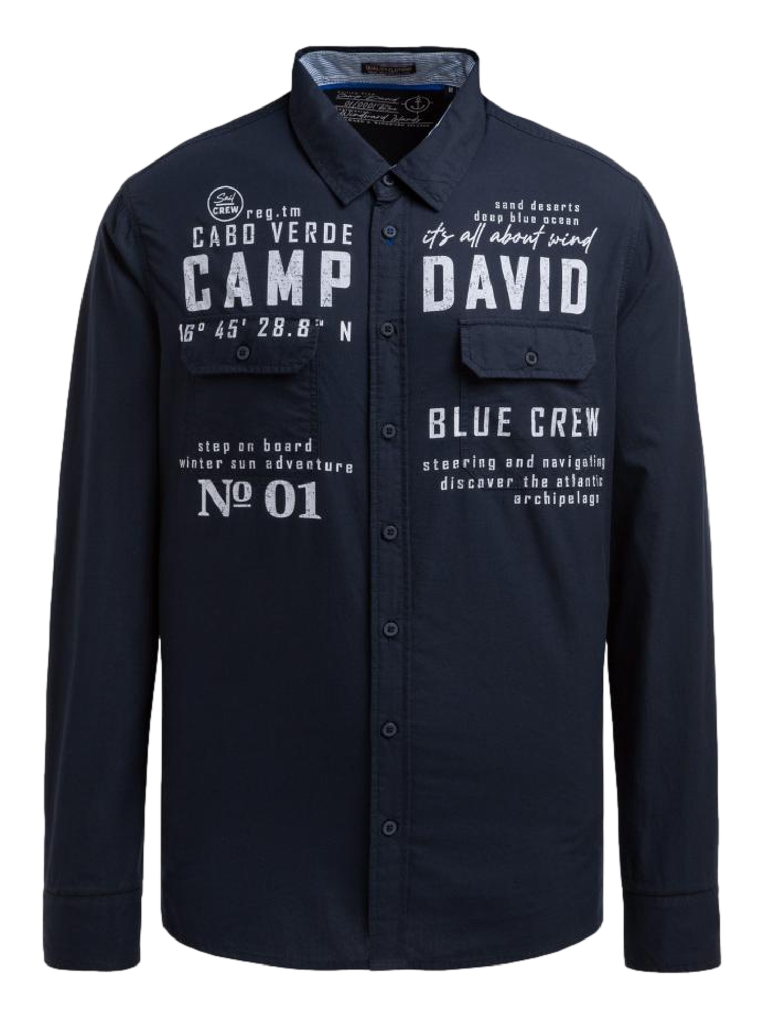 Cappellino Base Uomo Camp David – Stone Washed Con Logo Ricamato E Stampe Opticwhite – Chiusura Regolabile