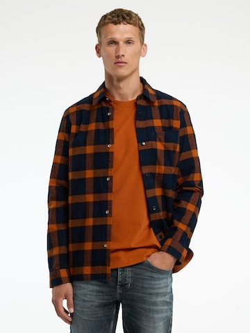 CHASIN' Regular fit Button Up Shirt 'Axel Xedo' in Blue: front