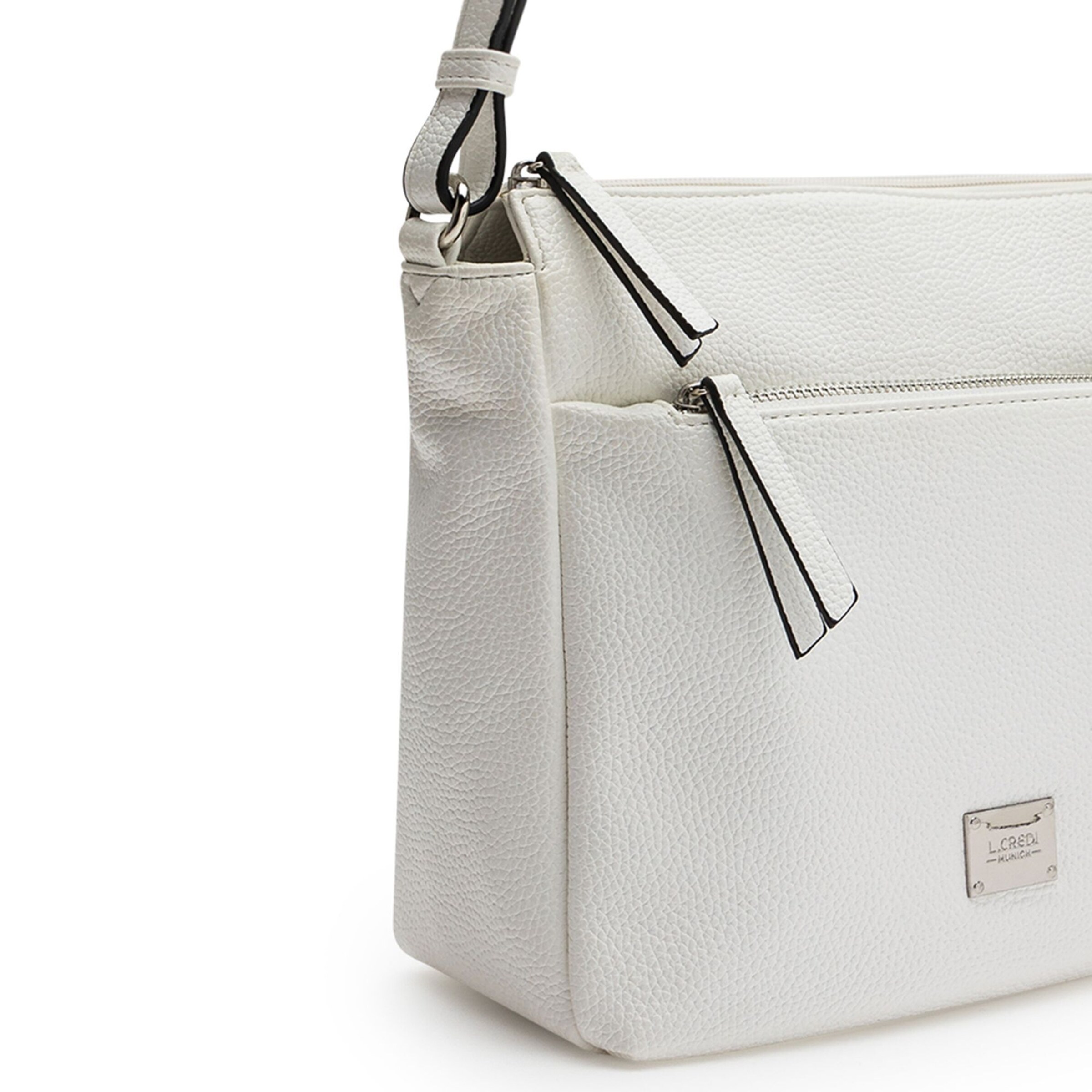 L.CREDI Schultertasche 'Budapest' in Weiß