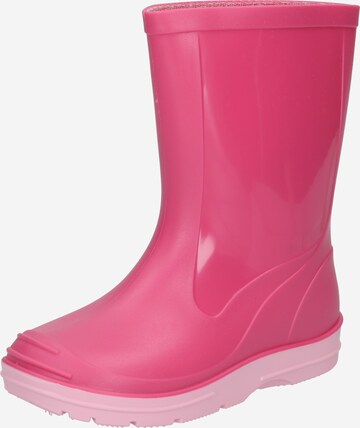 Bottes en caoutchouc BECK en rose : devant