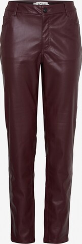 ICHI Slimfit Broek 'COMANO' in Rood: voorkant