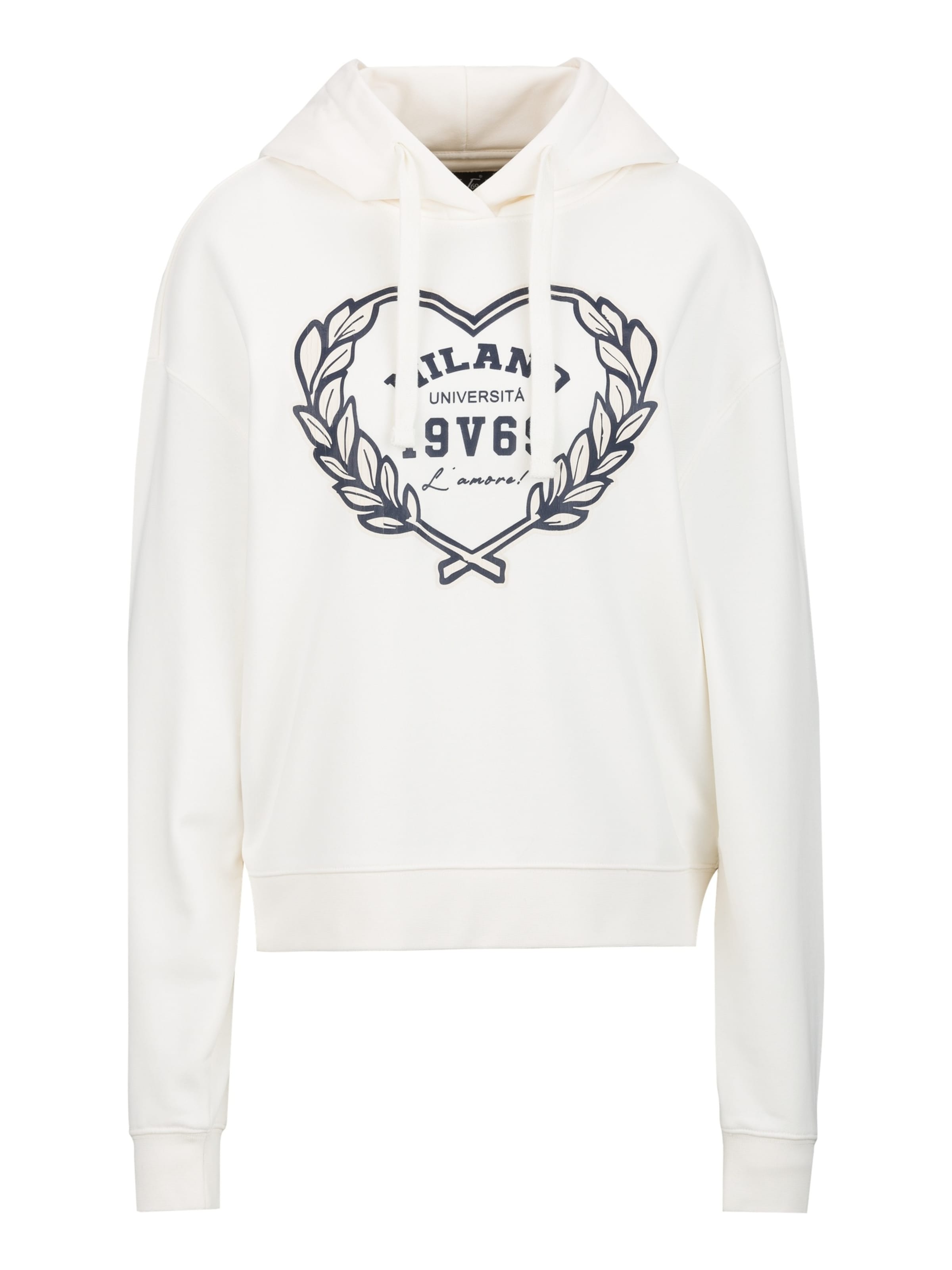 19V69 ITALIA Trui 'Kara College' in L in de kleur Offwhite, Productweergave