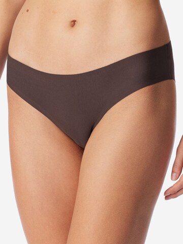 Slip ' Invisible Cotton ' SCHIESSER en marron : devant
