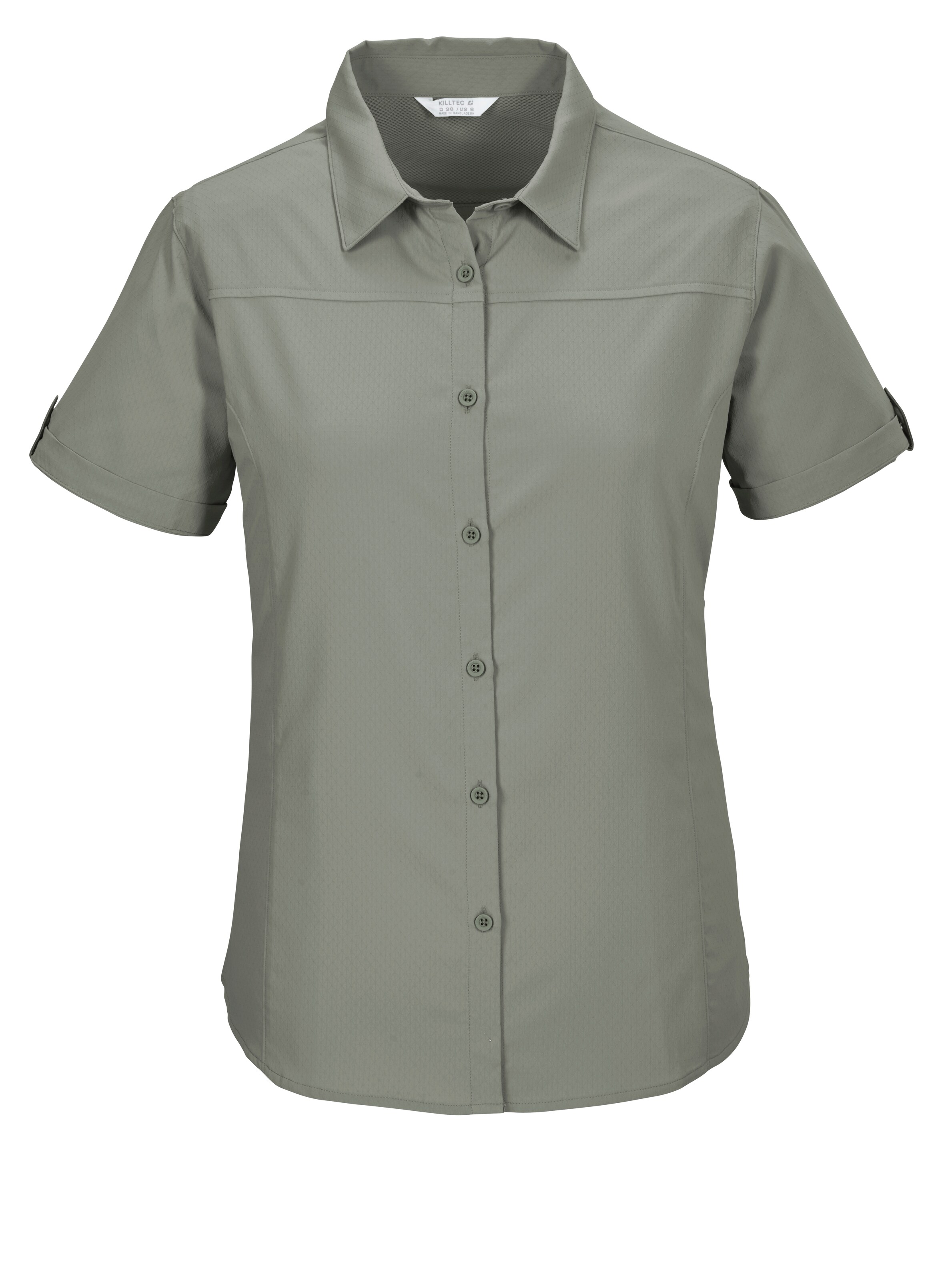 KILLTEC Athletic Button Up Shirt in Green: front