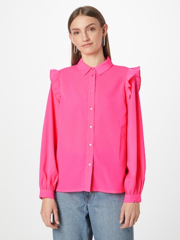 Lollys Laundry Блузка 'Alexis' в Ярко-розовый: спереди