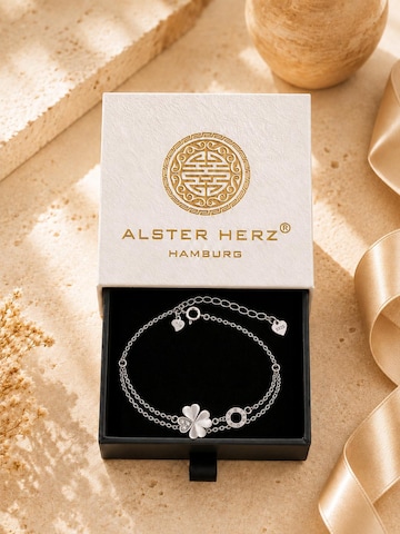 Alster Herz Rannekoru 'Lucky' värissä hopea