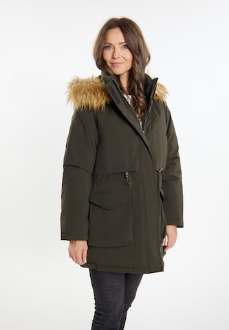 Parka d’hiver Usha en vert : devant