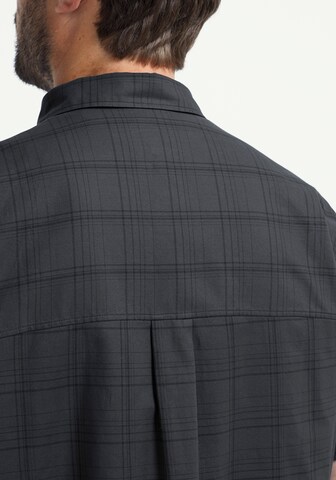 JACK WOLFSKIN Regular fit Athletic Button Up Shirt in Grey