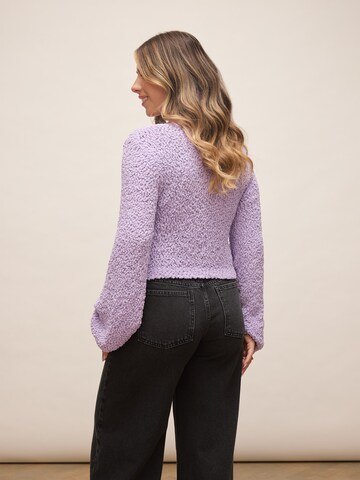 noar studios Knit Cardigan in Purple