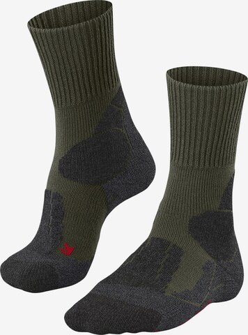FALKE Sportsocken 'TK1 Adventure' in Grün: Vorderseite