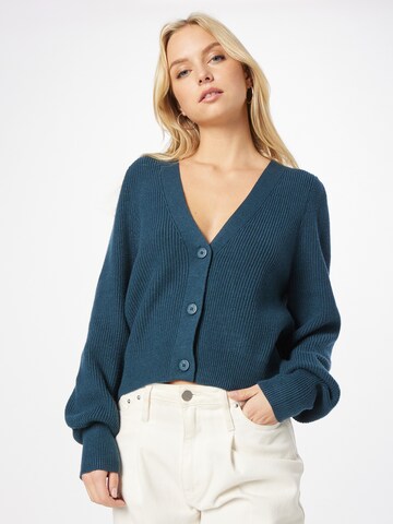 QS Strickjacke in Blau: Vorderseite