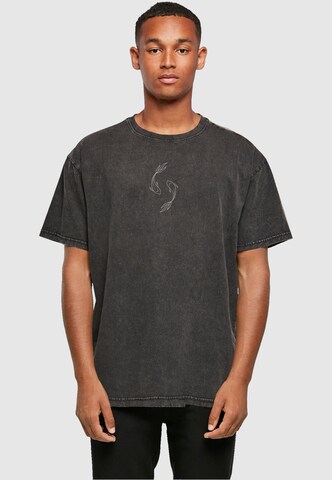 Merchcode Shirt 'Spring - Yin & Jang Fish' in Black: front