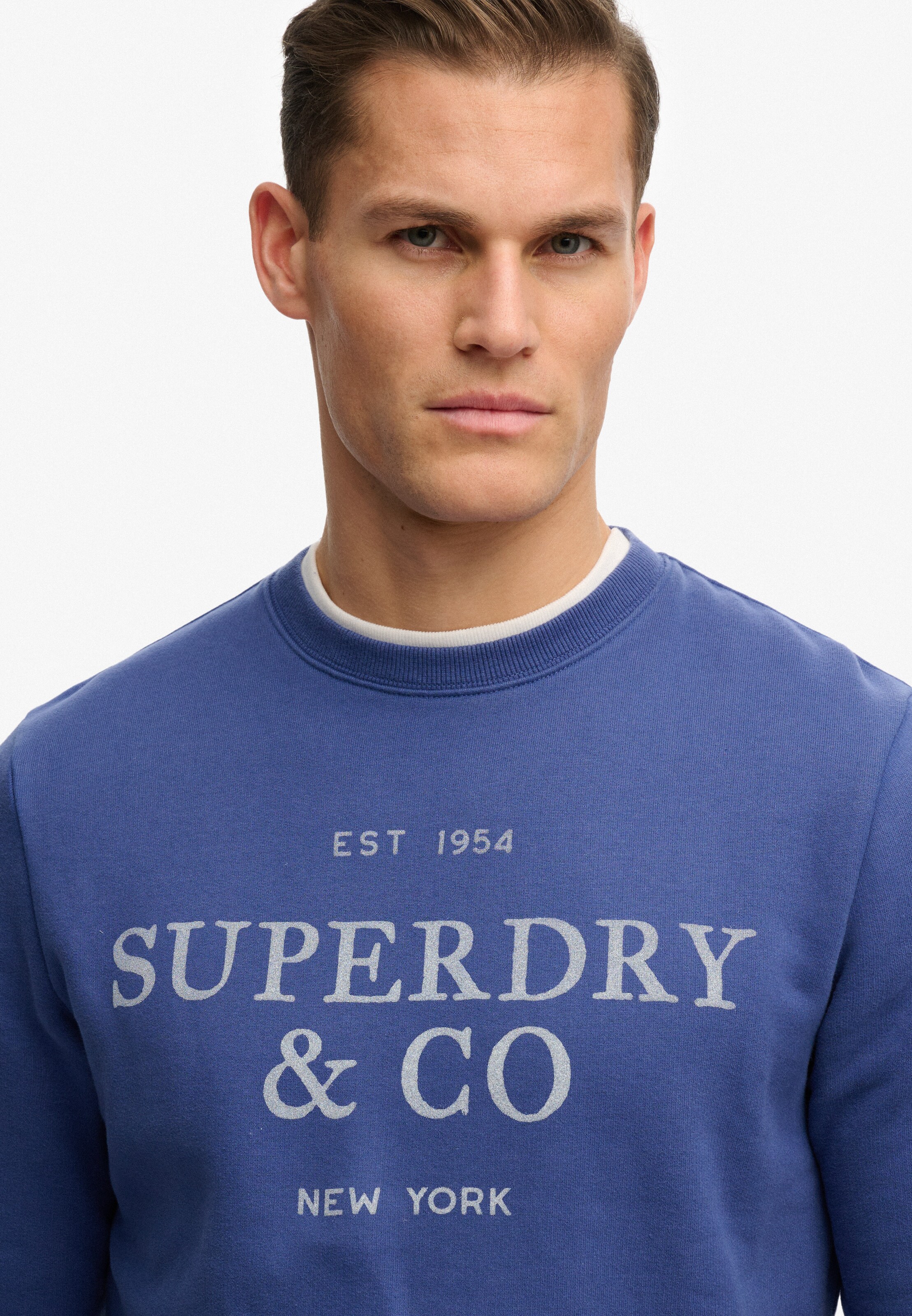 Superdry & Co Sweatshirt '1954 Company' in Blauw