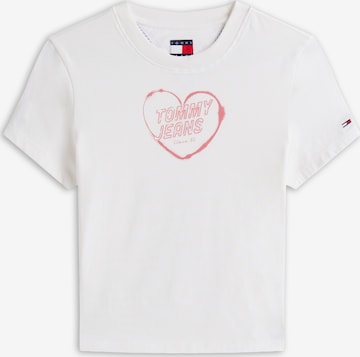 Tommy Jeans Särk 'Heart', värv valge: eest vaates