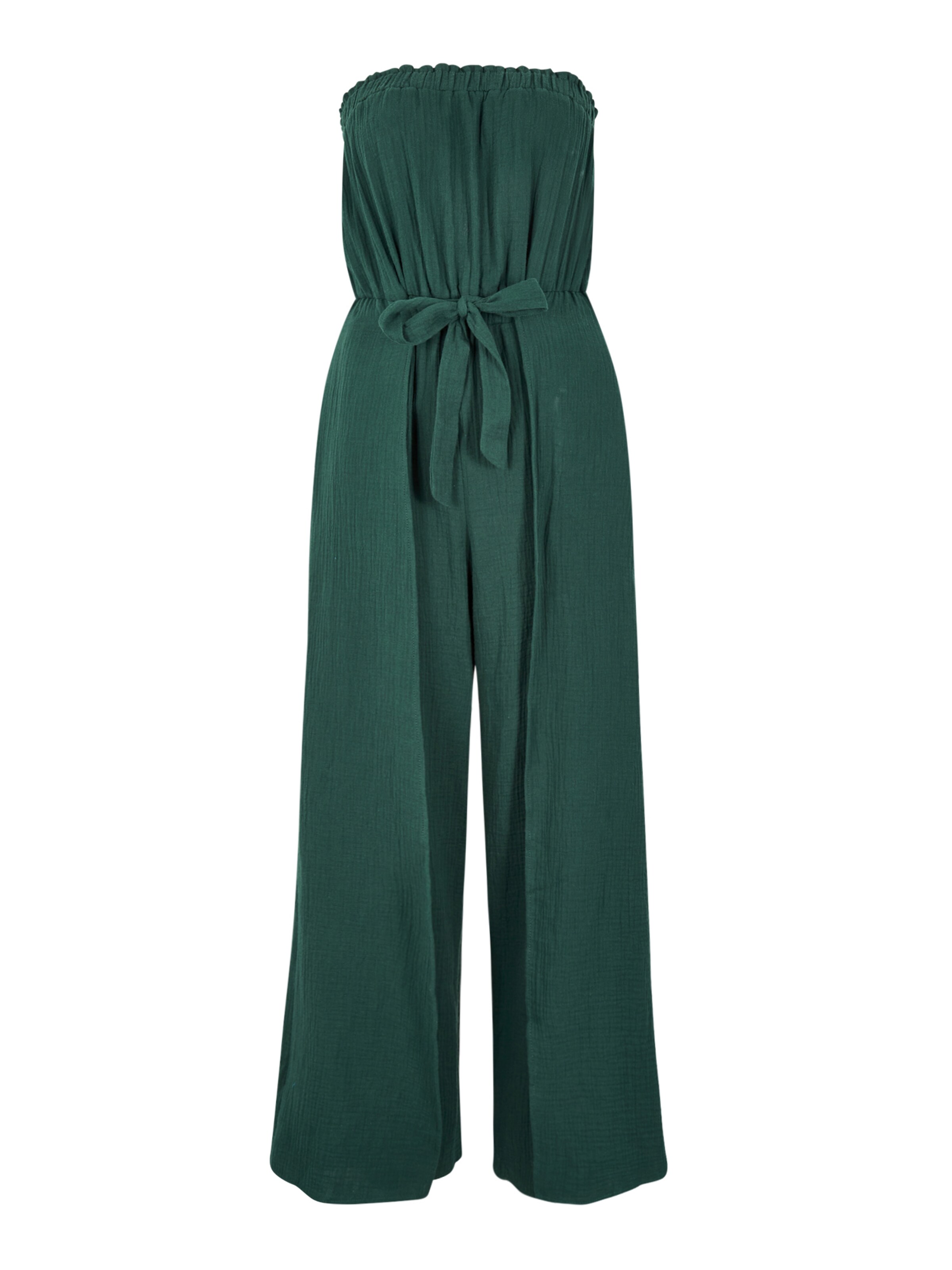 Apricot Jumpsuit in Grün: Vorderseite