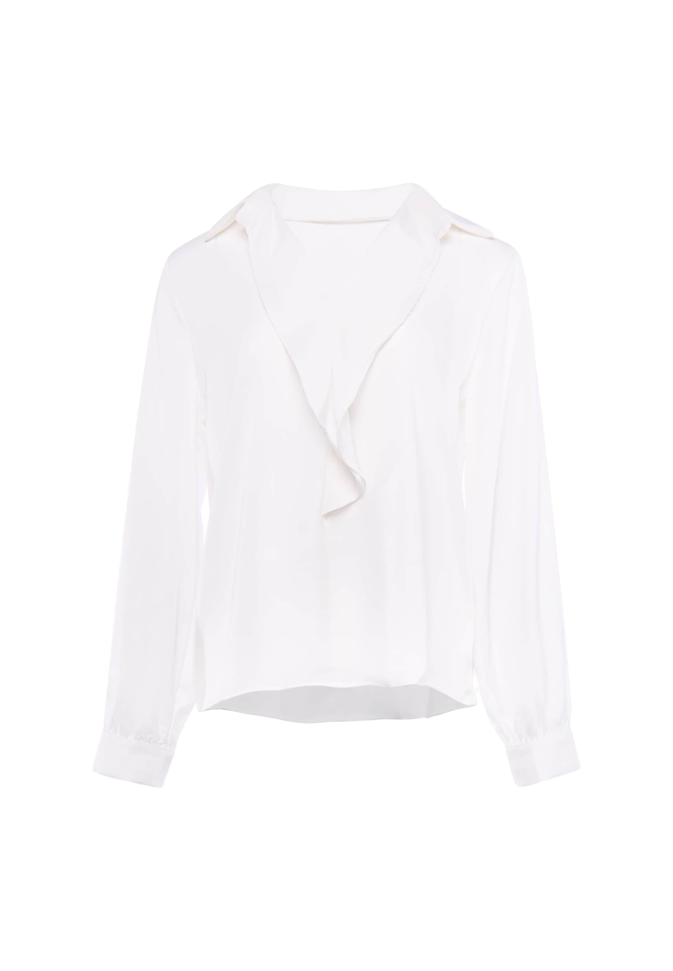 usha BLACK LABEL Blouse in Wit: voorkant