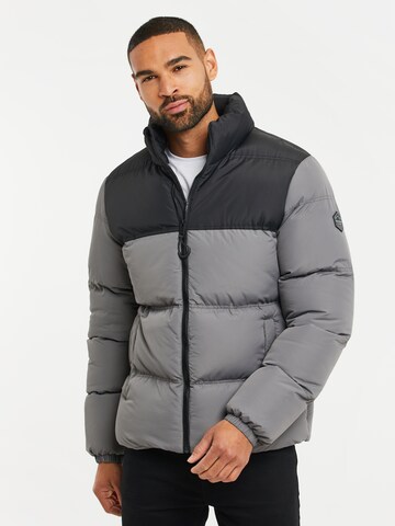 Threadbare Winter Jacket in Grey: front