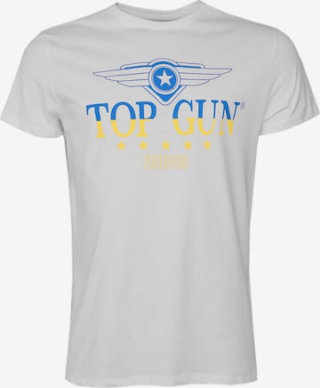 TOP GUN Shirt ' TG22011 ' in Wit: voorkant