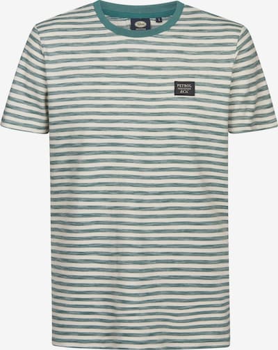 Marškinėliai iš Petrol Industries, spalva – benzino spalva / balkšva, Prekių apžvalga