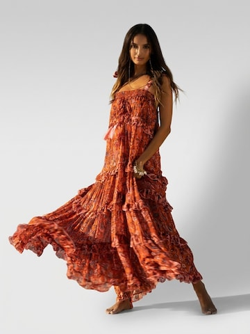 Robe 'Robe Longue Vanessa' Miss June en orange